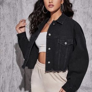 Oversized Denim Jacket (Black)